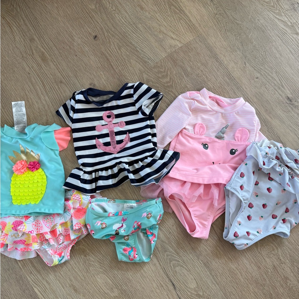 12 Month Toddler Girls Swimsuit Bundle